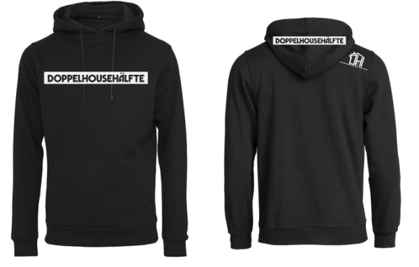 Doppelhousehälfte Hoody V1 black