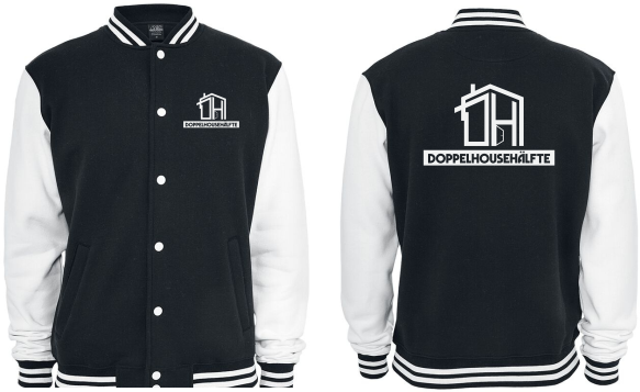 Doppelhousehälfte College Jacke  black