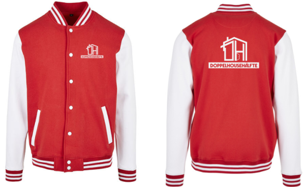 Doppelhousehälfte College Jacke  red