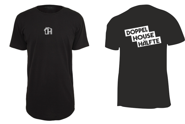 Doppelhousehälfte Longshirt  black