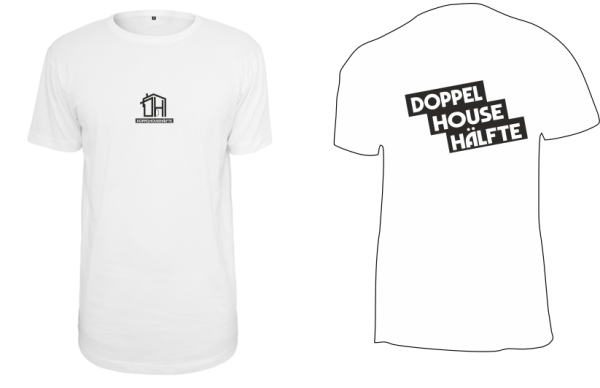 Doppelhousehälfte Longshirt  white
