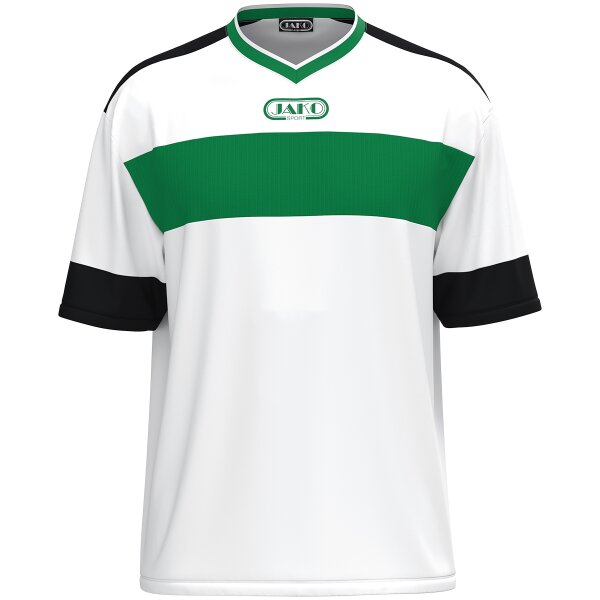 Jako Trikot Club 92 KA weiß/sportgrün/schwarz XXL