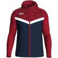 Jako Kapuzenjacke Iconic  marine/chili rot 152