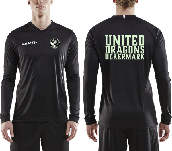 United Dragons Squad Go Jersey Solid Ls Black L
